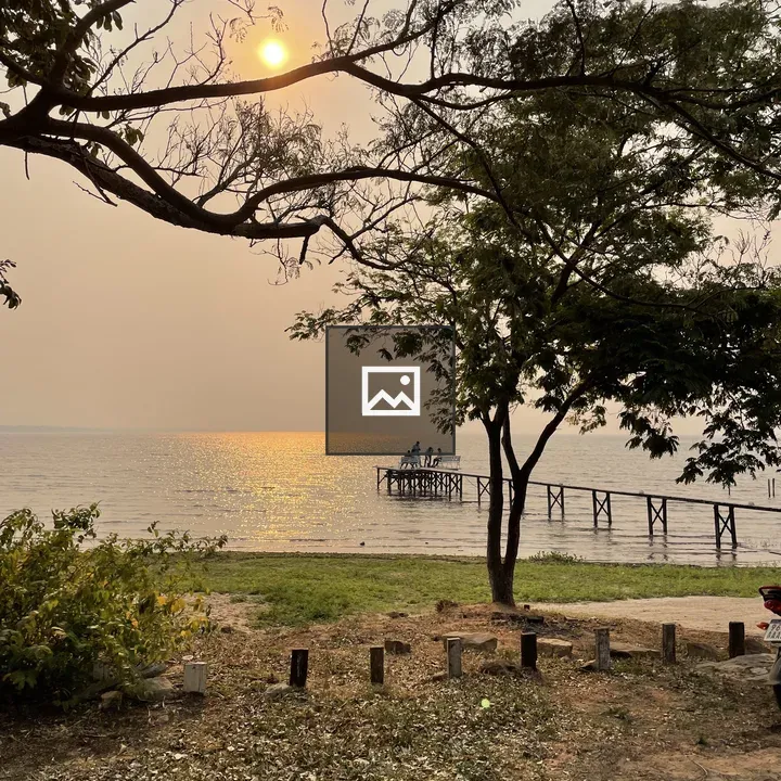 Sunset Over Lago Ypacaraí with Pier