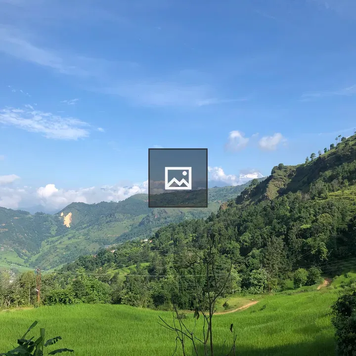 Hills and Mountains with Rice Field