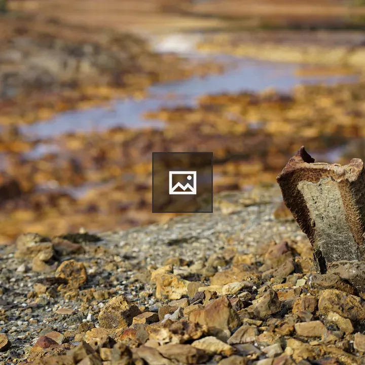 Rusty rail track fragment