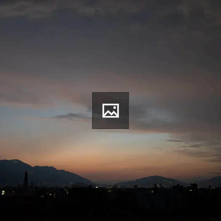 Night View of Hill Area