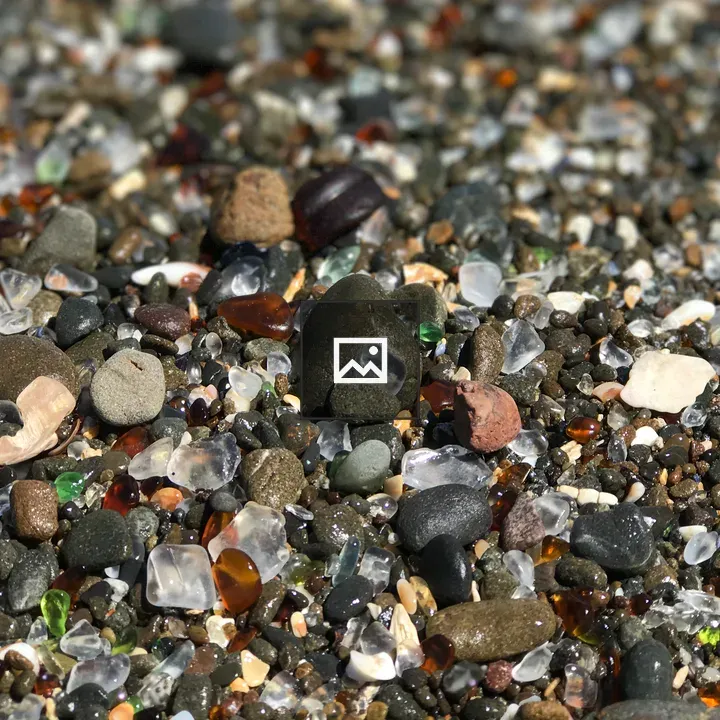 Glass Beach Polished Glass and Pebbles