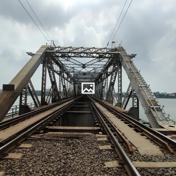 Railway Track on Iron Bridge