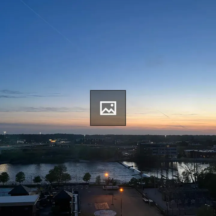 Grand Rapids Sunset Over Water