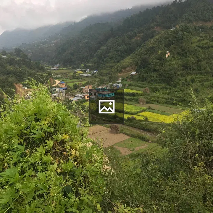 Teal House Among Terraced Hills