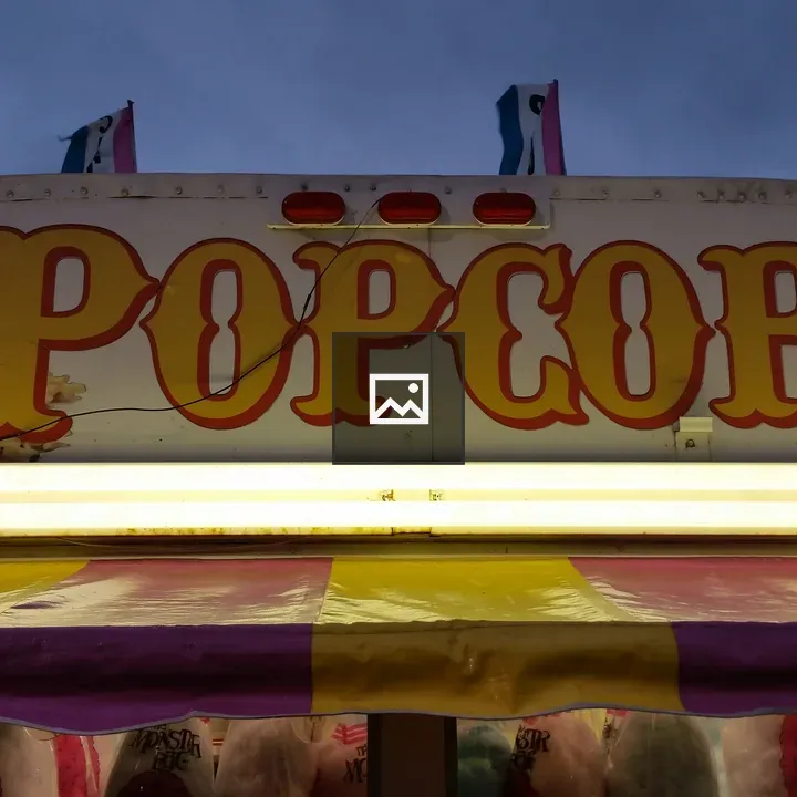 Popcorn sign at fair
