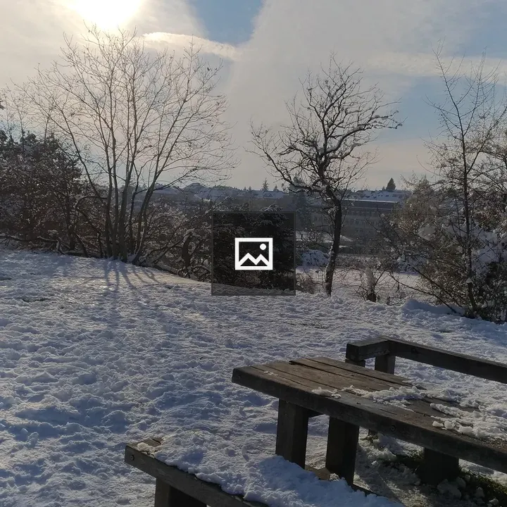 Picnic table in winter