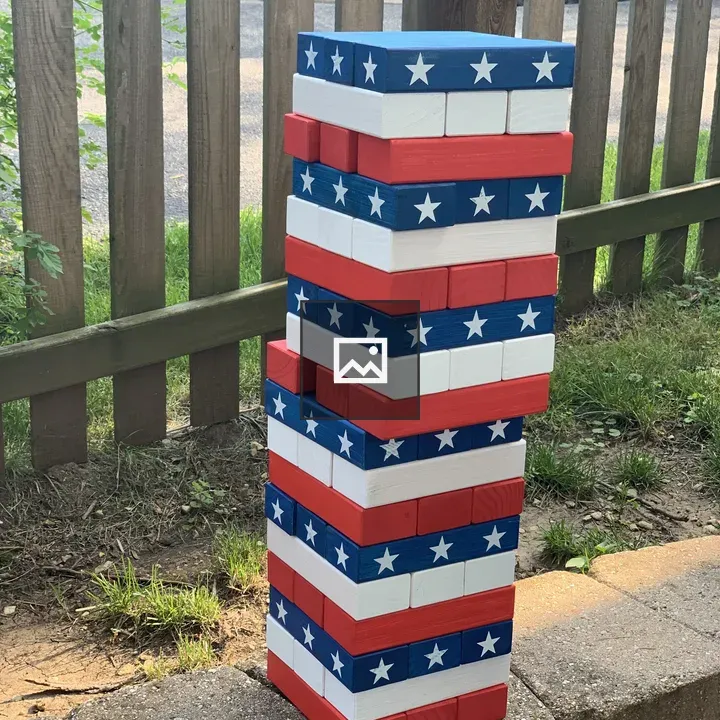Outdoor oversized Jenga set