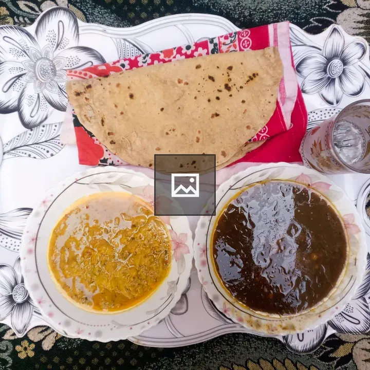 Top View of Traditional Meal Tray