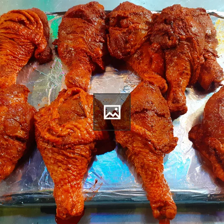 Chicken leg pieces marinated