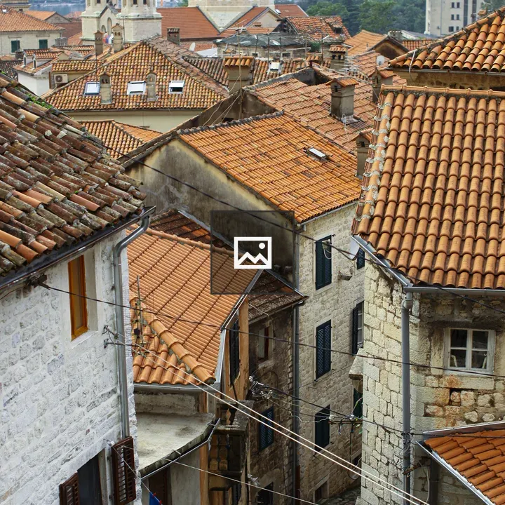 Tiled roofs in Kotor old town