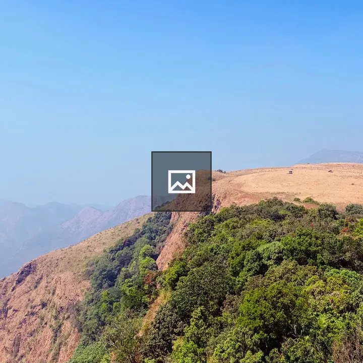 Rugged hillside with rocky cliff