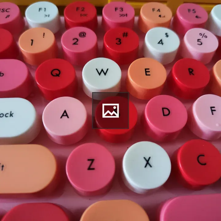 Colorful keyboard close-up