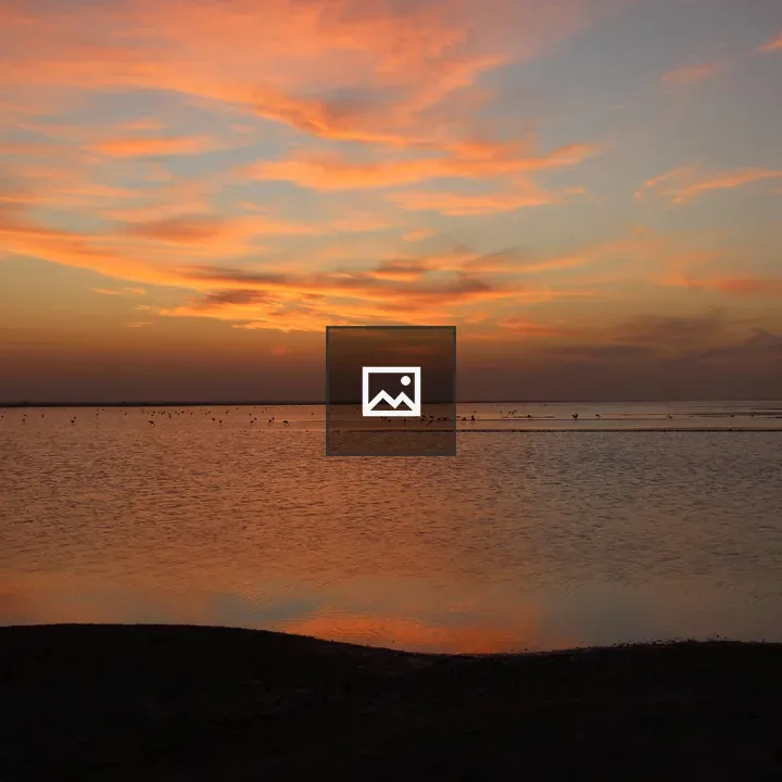 Sunset over a river