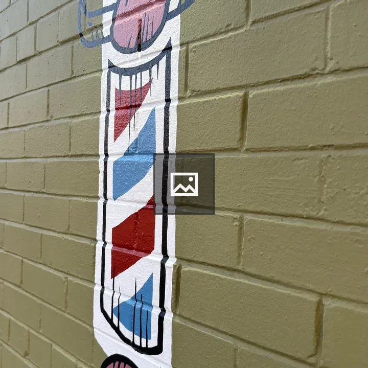 Barber Pole Wall Graffiti