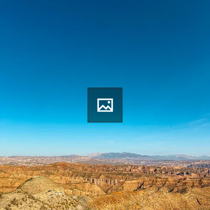Desert Landscape with Hills and Sky
