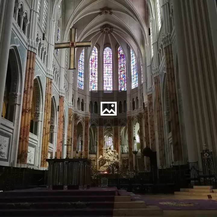 Inside view of cathedral altar