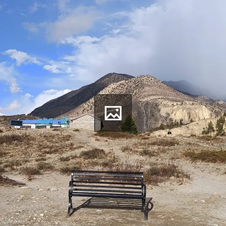 Blue Sky and Mountain Bench