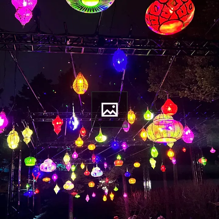 Decorative lights at night