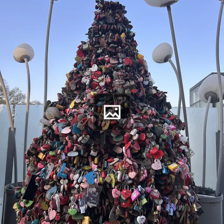 Padlock Christmas Tree Sculpture