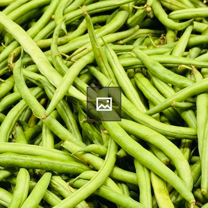 Fresh green string beans close-up