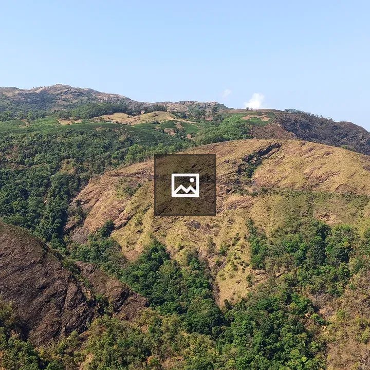 Mountain with a large rock