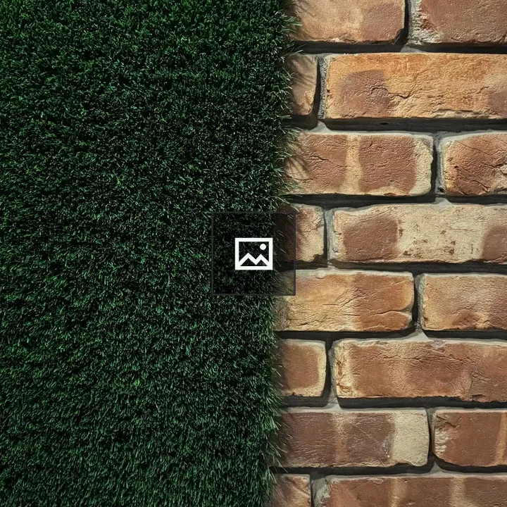 Brick Wall and Grass Patch