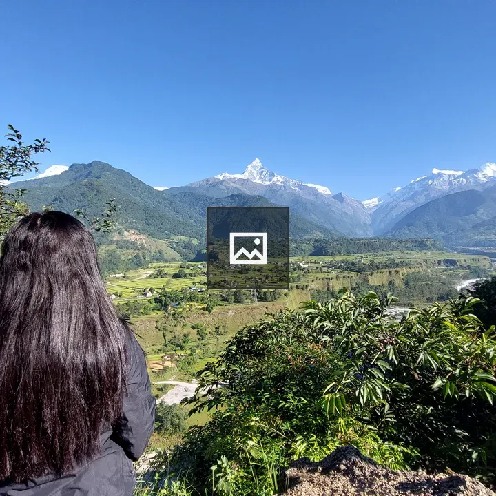 Girl Enjoying Valley View From Mount Fishtail