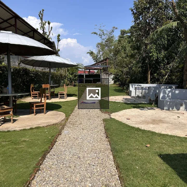 Pathway of Small Stone Path in Garden