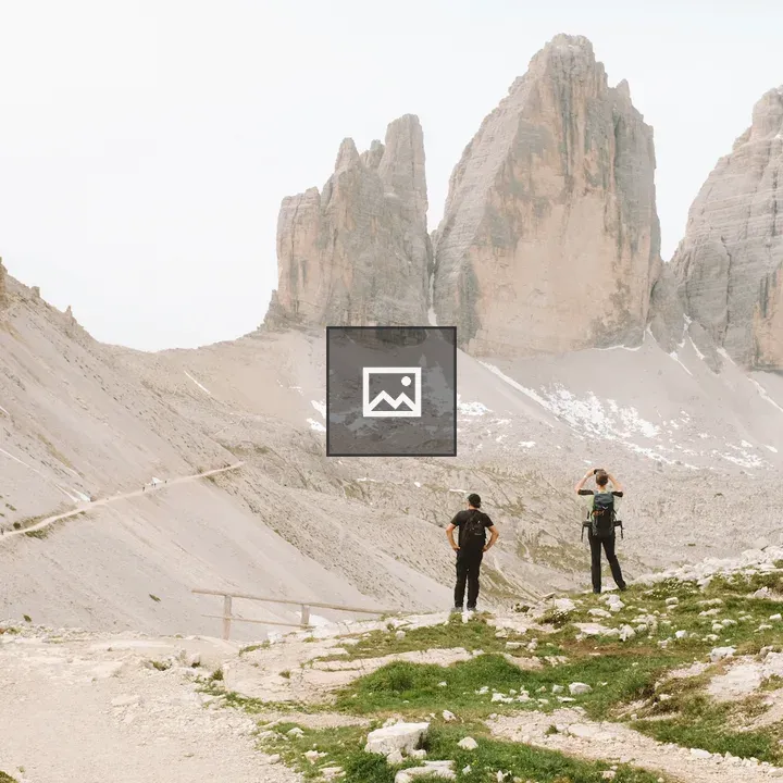 Two People with Mountain View
