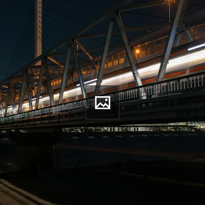 Night Subway Tracks in Tokyo