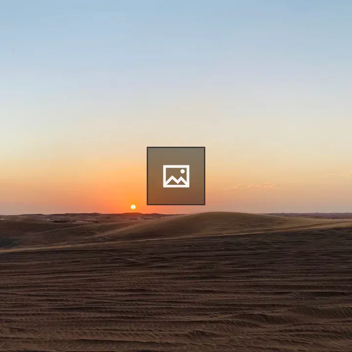 Desert sunset landscape