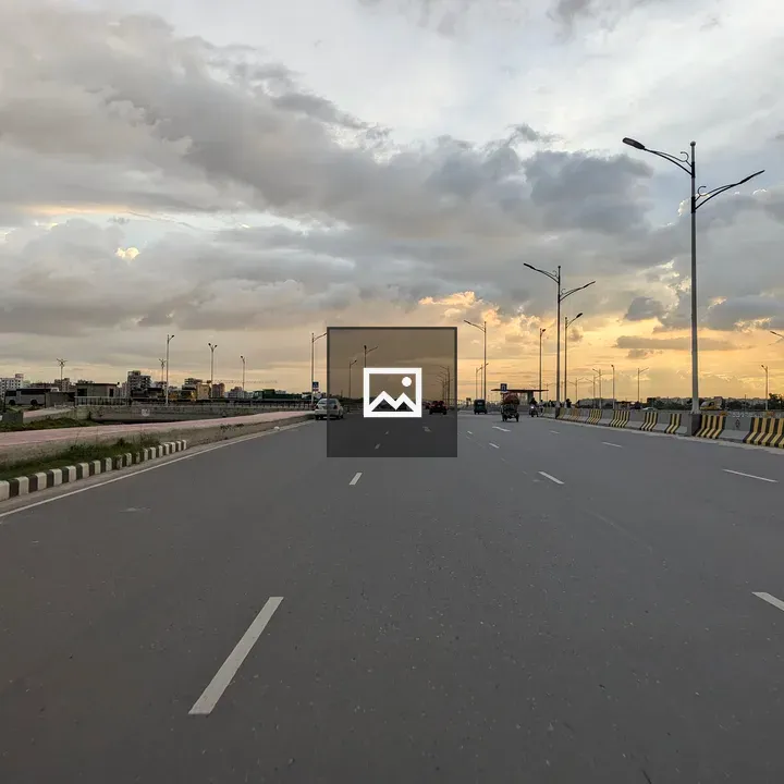 Four-lane Road with Vehicles