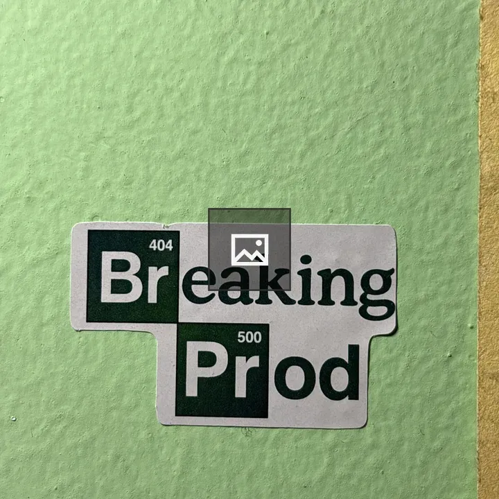 Sticker on green wall