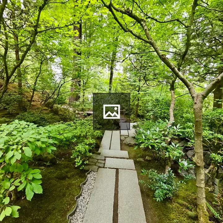 Stone Walkway in Japanese Garden