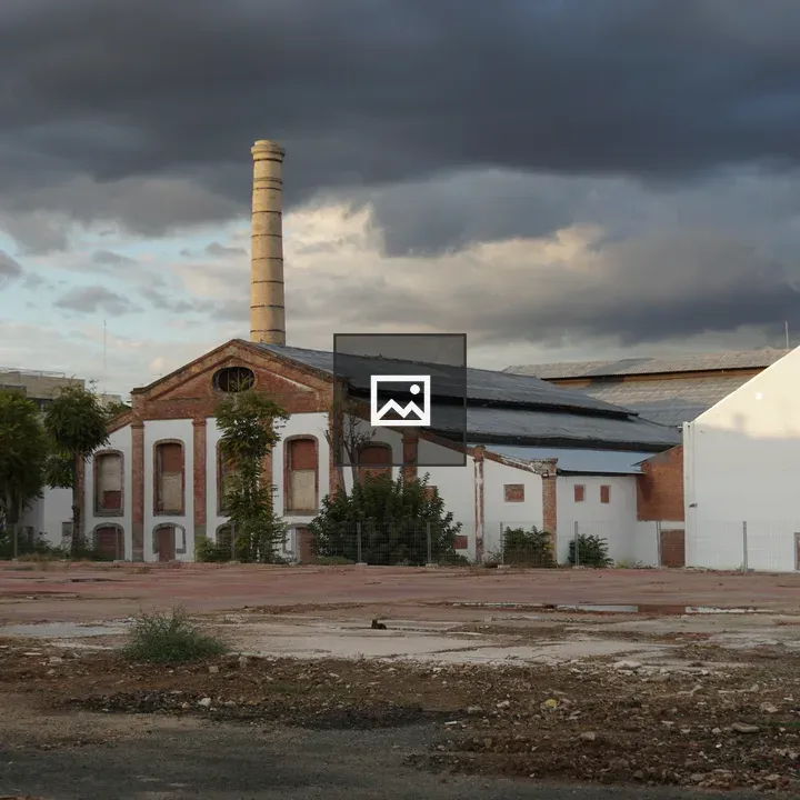 Old industrial building with chimney