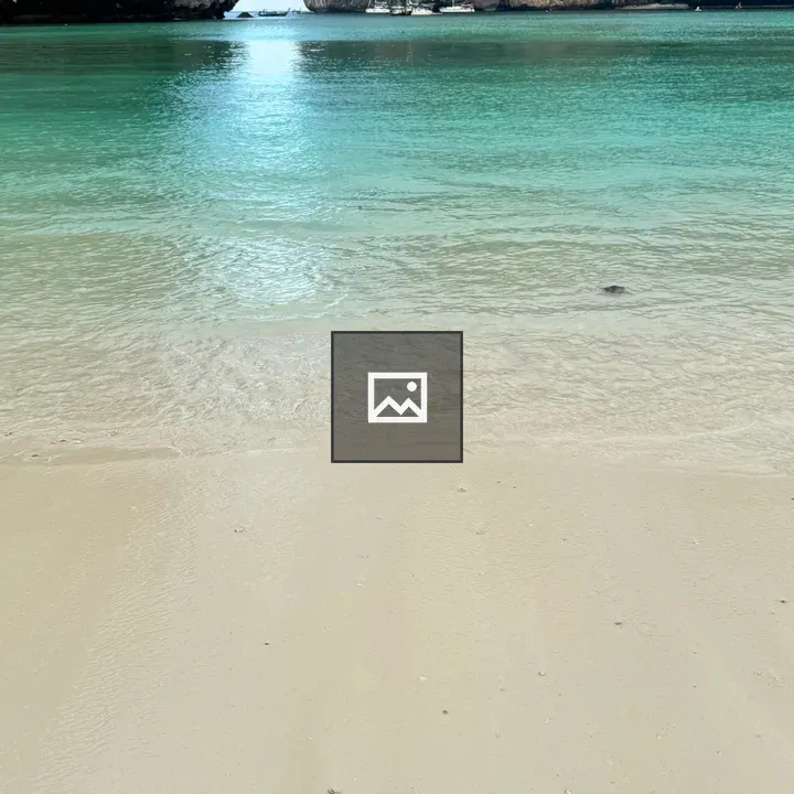 Serene beach scene with turquoise water