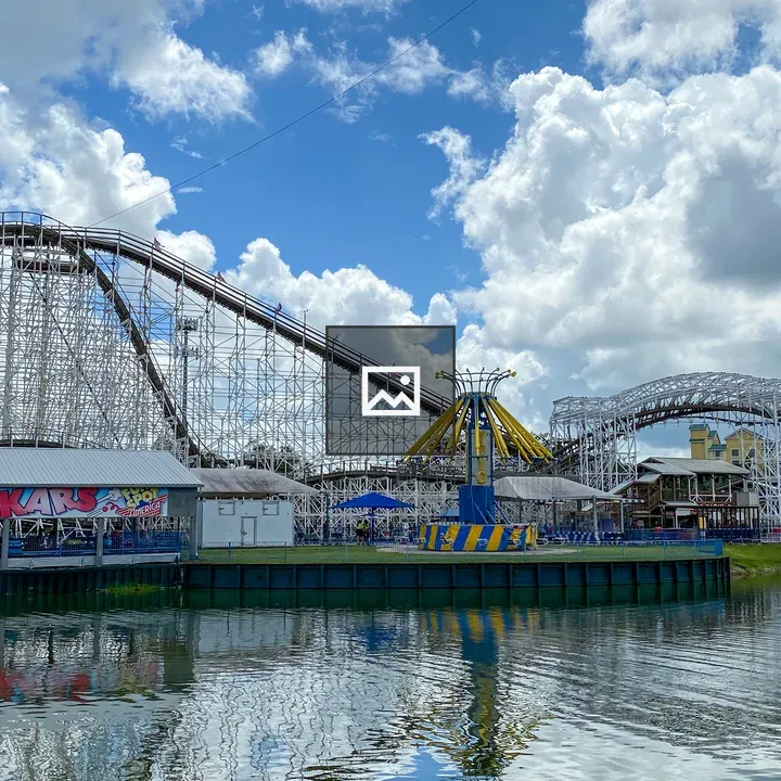 Wooden rollercoaster at Fun Spot Orlando