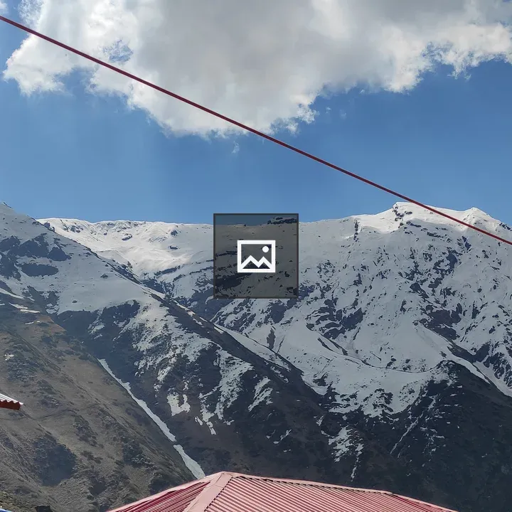 Snowy hill station landscape