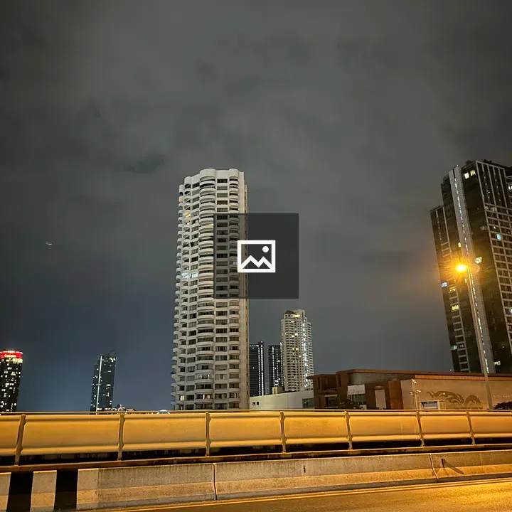 Night view of a building in Thailand