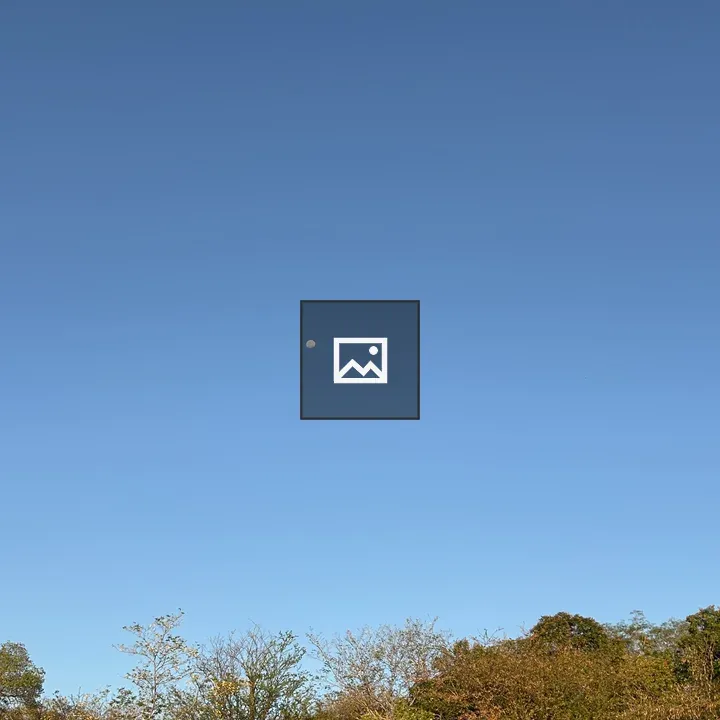 Moon over azure sky