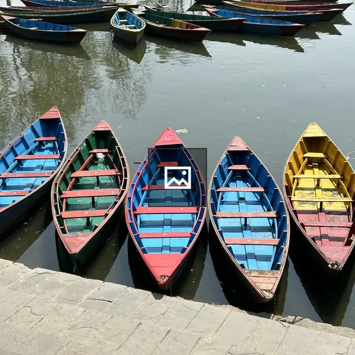 Traditional water boats on lake
