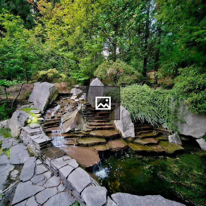 Terraced stone waterfall
