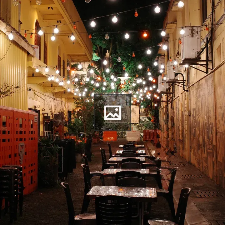 Row of Tables and Chairs Indoors