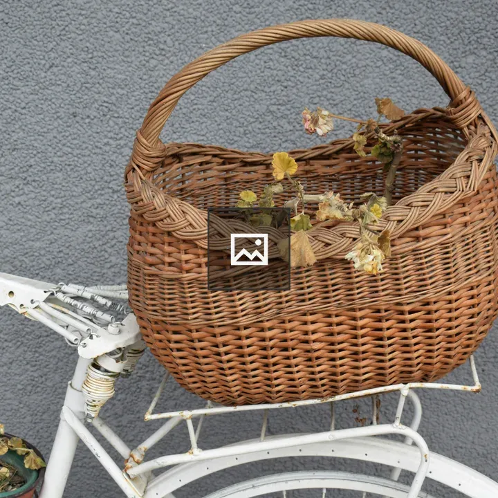 Basket on Bicycle Trailer