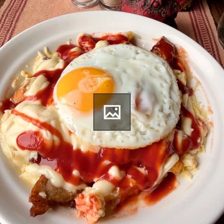 Savory fried egg on plate