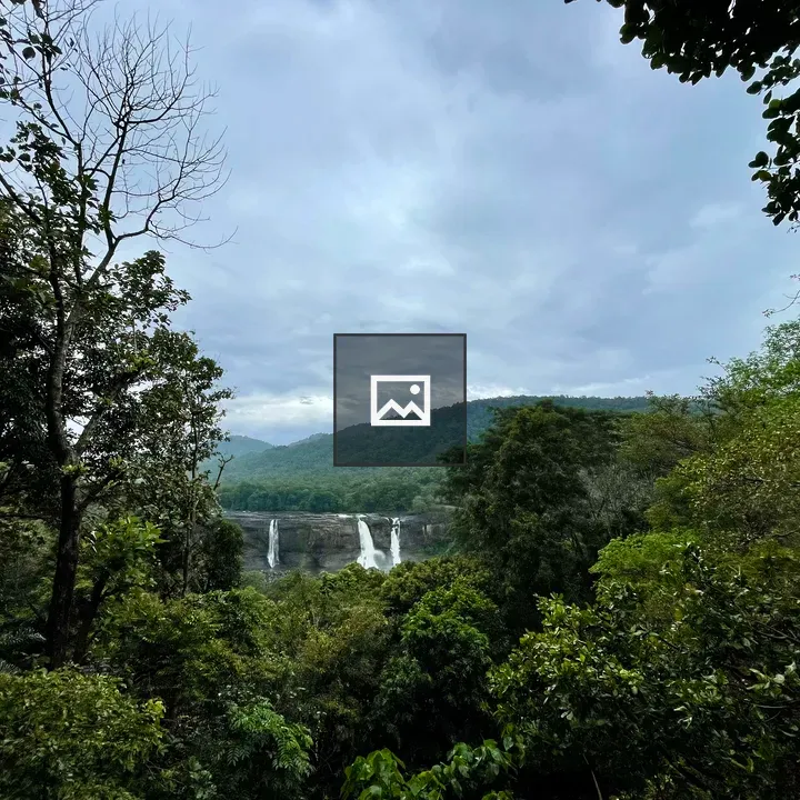 Athirappilly Waterfalls seen from distance