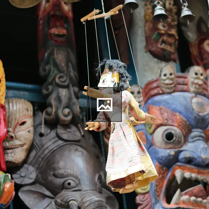 Marionette in artisan shop