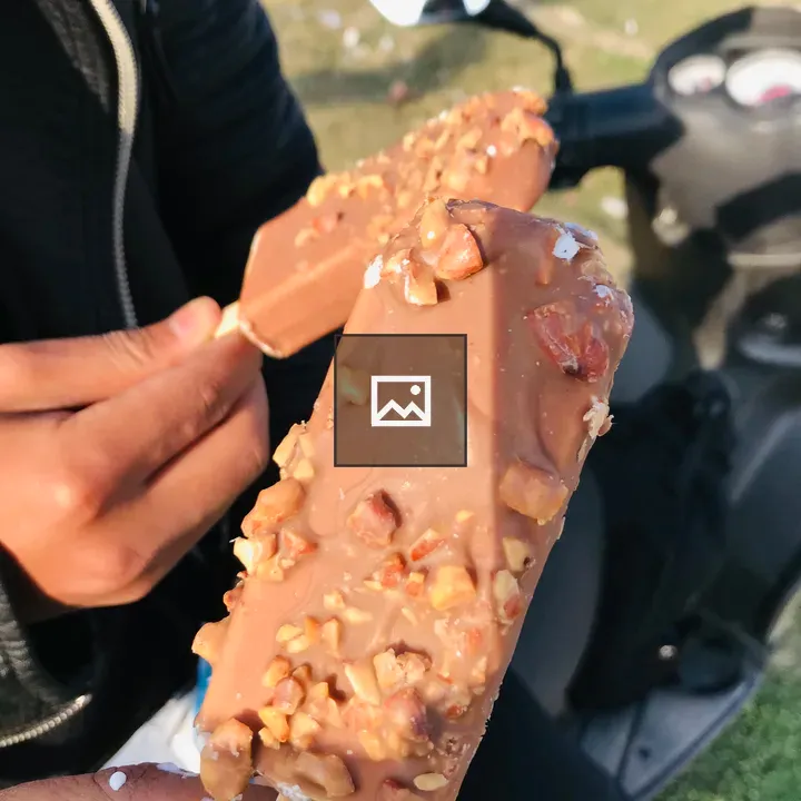 Two chocolate ice cream bars