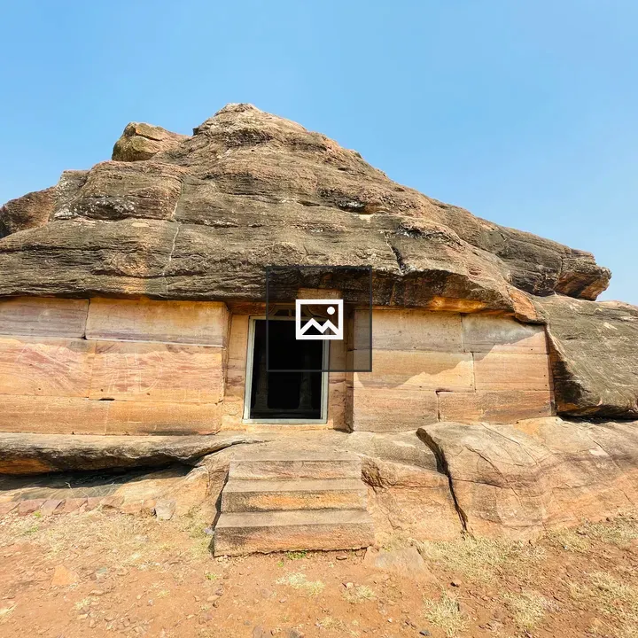 Rock-cut doorway in stone