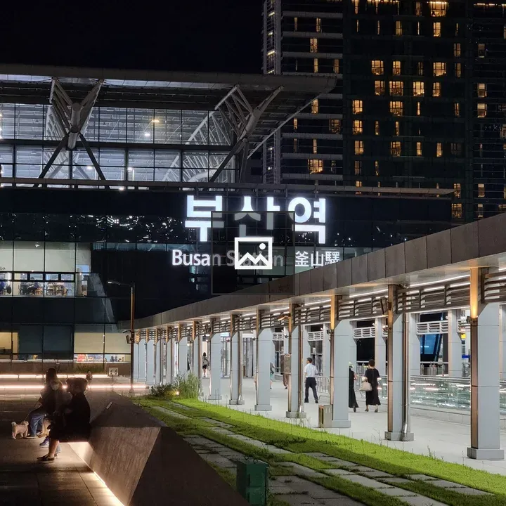 Night Busan Station Plaza
